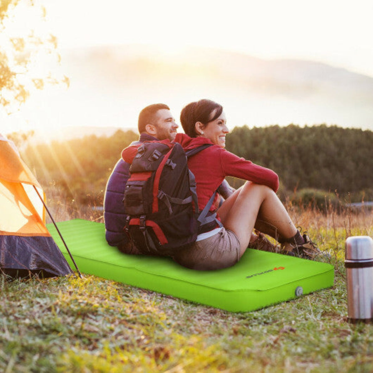 Inflatable Camping Sleeping Pad – 4" Thick, TPU Waterproof Mat — pads, detail