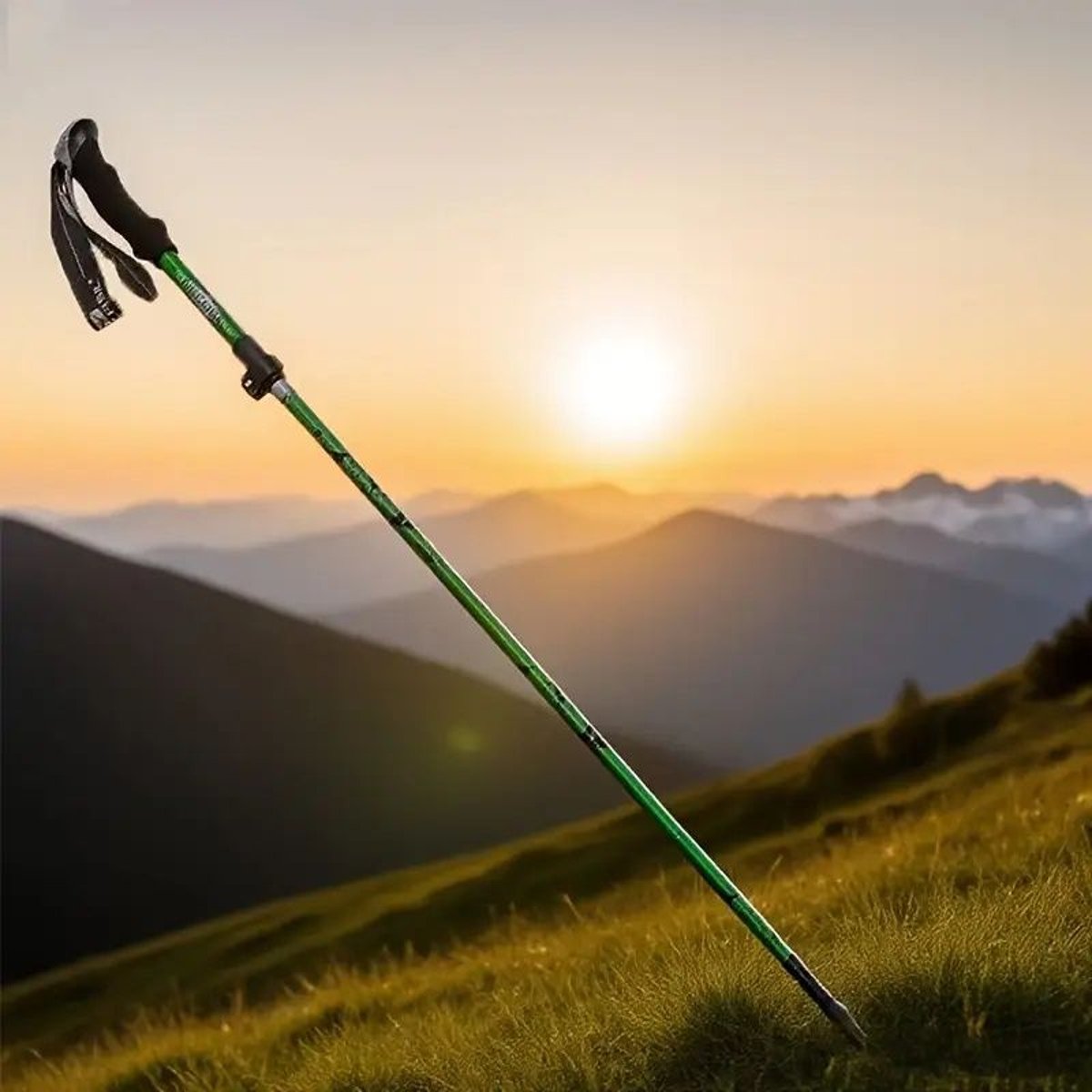 5-Section Collapsible Hiking Poles – Adjustable Lightweight Trekking — poles, detail