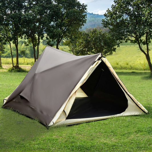 Outsunny 2-3 Person Instant Pop-Up Tent - 3000 mm, Mesh Walls, Rainfly — tents, angled view