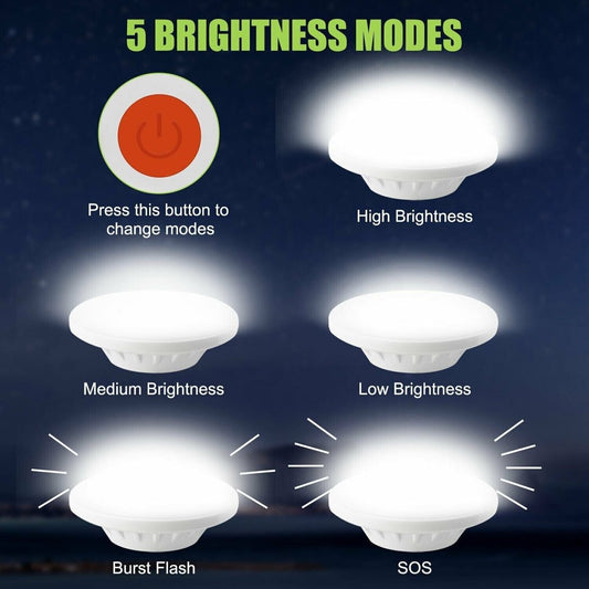 Rechargeable 60-LED Camping Lantern - USB & Solar Tent Light — lights lanterns, angled view