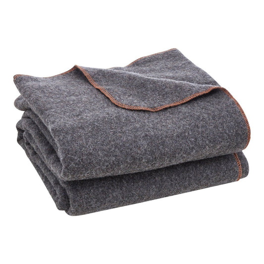 Wool Camping Blanket – 64" x 88" Heavy-Duty Outdoor Warmth | Trailblazer Gear — blankets, angled view