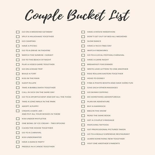 Bucket List Adventures for Couples