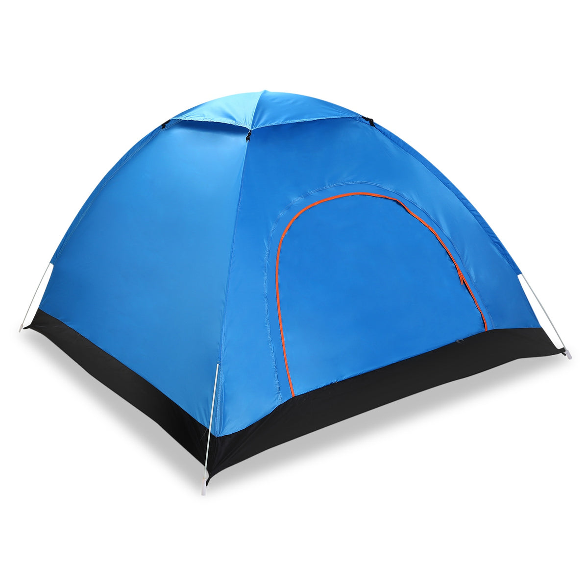 Blue 3–4 Person Instant Pop-Up Camping Tent