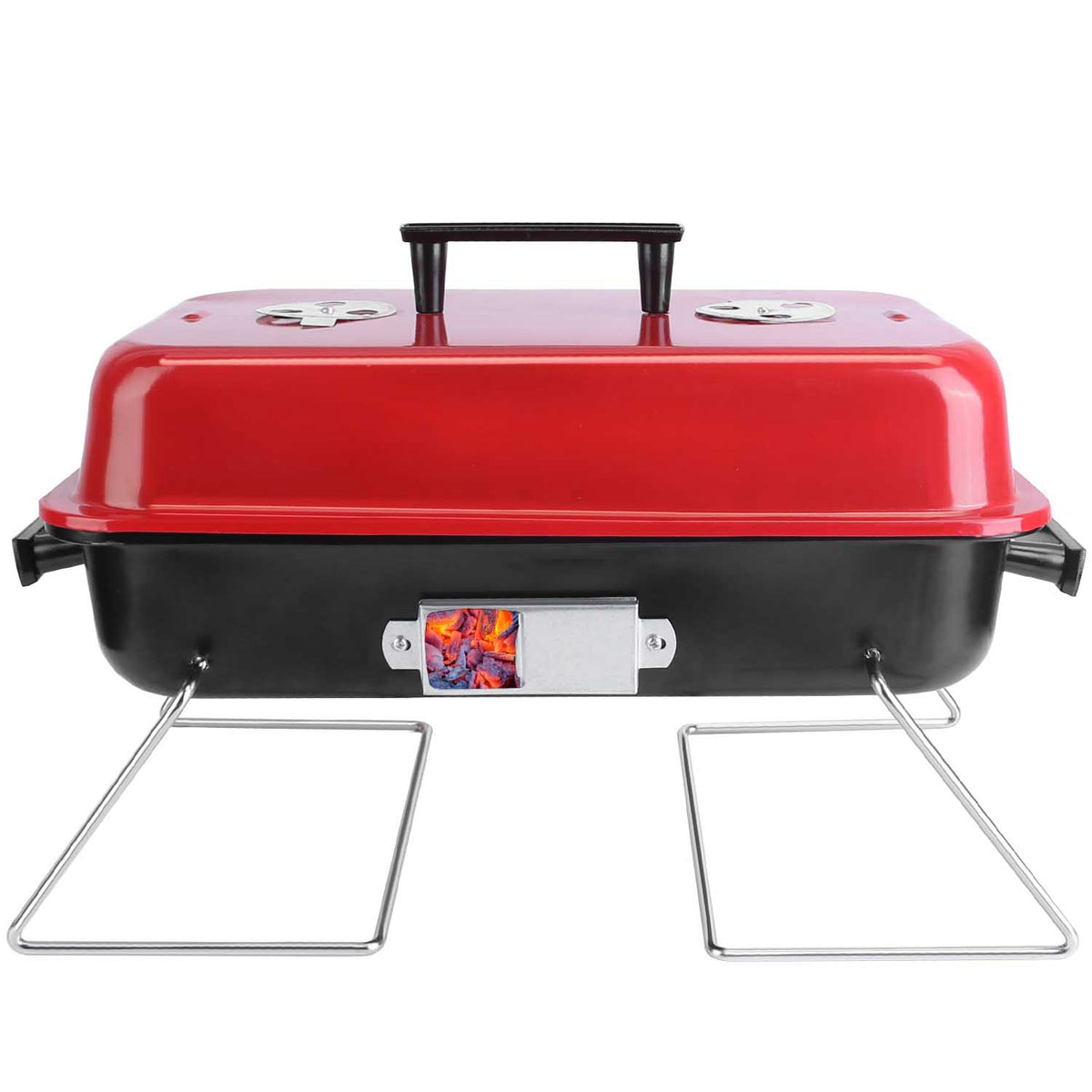 Portable Folding Charcoal Grill with Lid