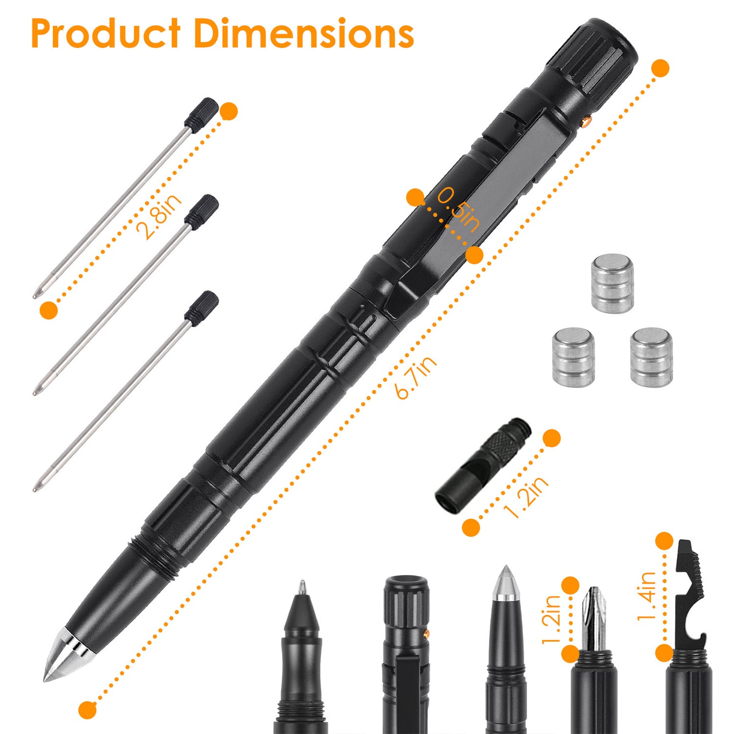 11-in-1 Tactical Multi-Tool Pen Set