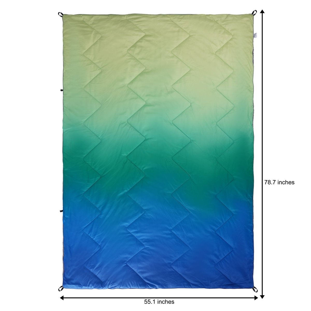 Quilted Outdoor Camping Blanket - Water & Stain Resistant, Insulated Design — gradient, blankets