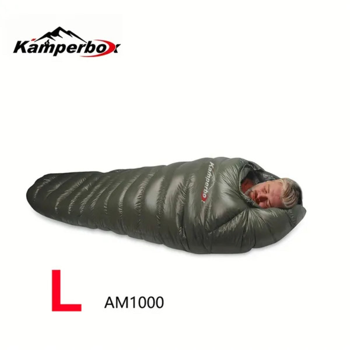 Kamperbox Waterproof Down Sleeping Bag - Warm Winter Outdoor Camping Gear — green, bags, lifestyle