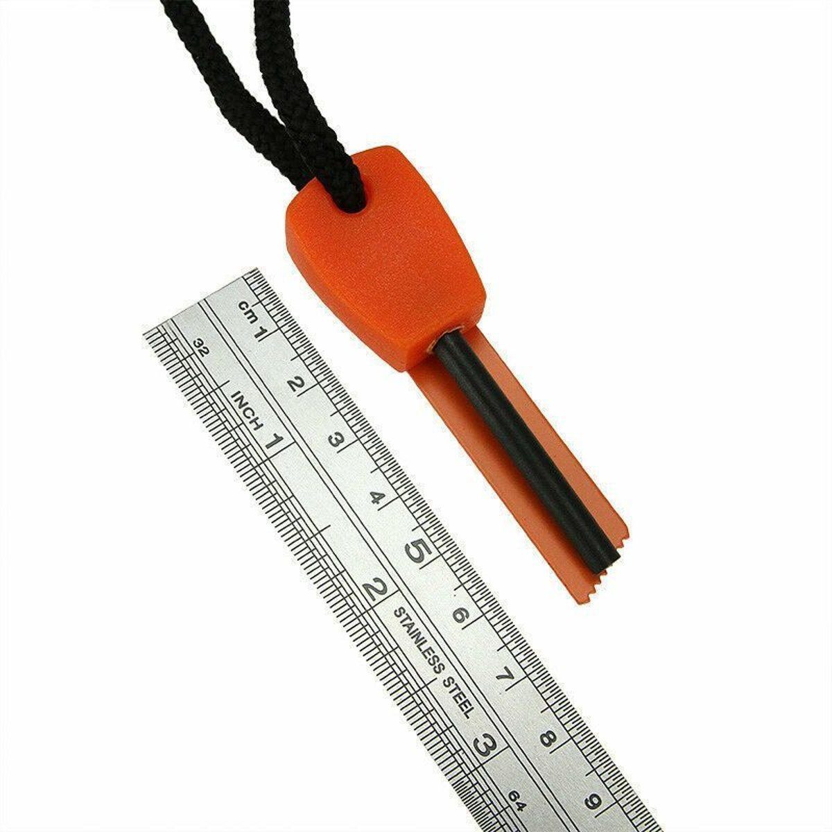 10-Pack Fire Starter Flint & Steel Striker Survival Kit — camping tools, detail