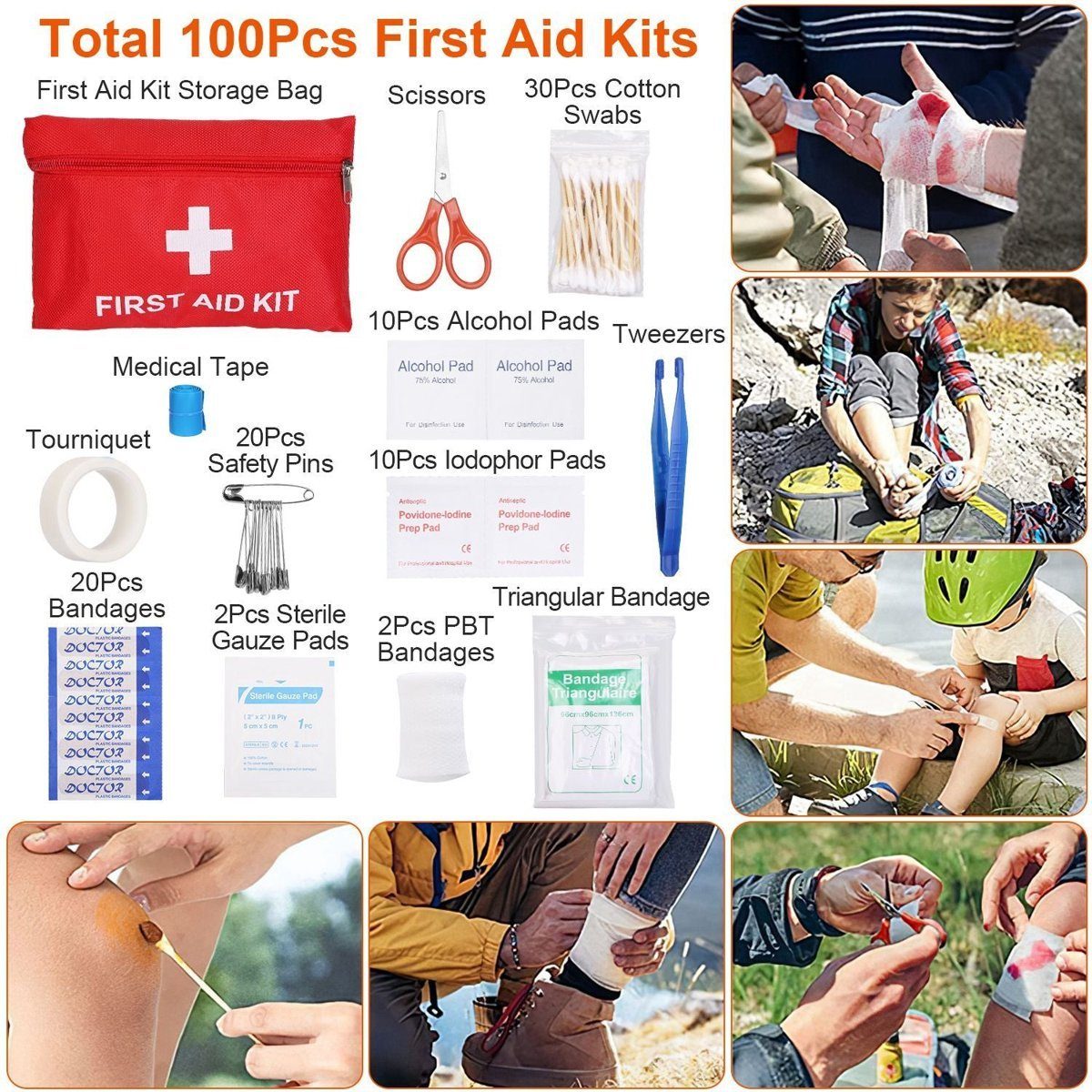 125PCS Survival Emergency Kit with Tactical Gear & First Aid Essentials — tools kits, view 11