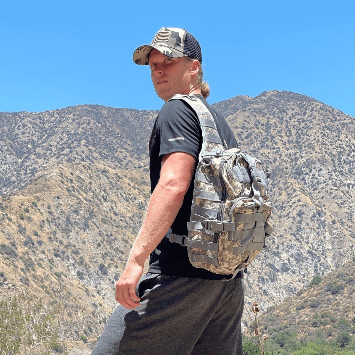 15L MOLLE Sling Shoulder Daypack - Unisex Outdoor Backpack — hiking backpacks, view 7