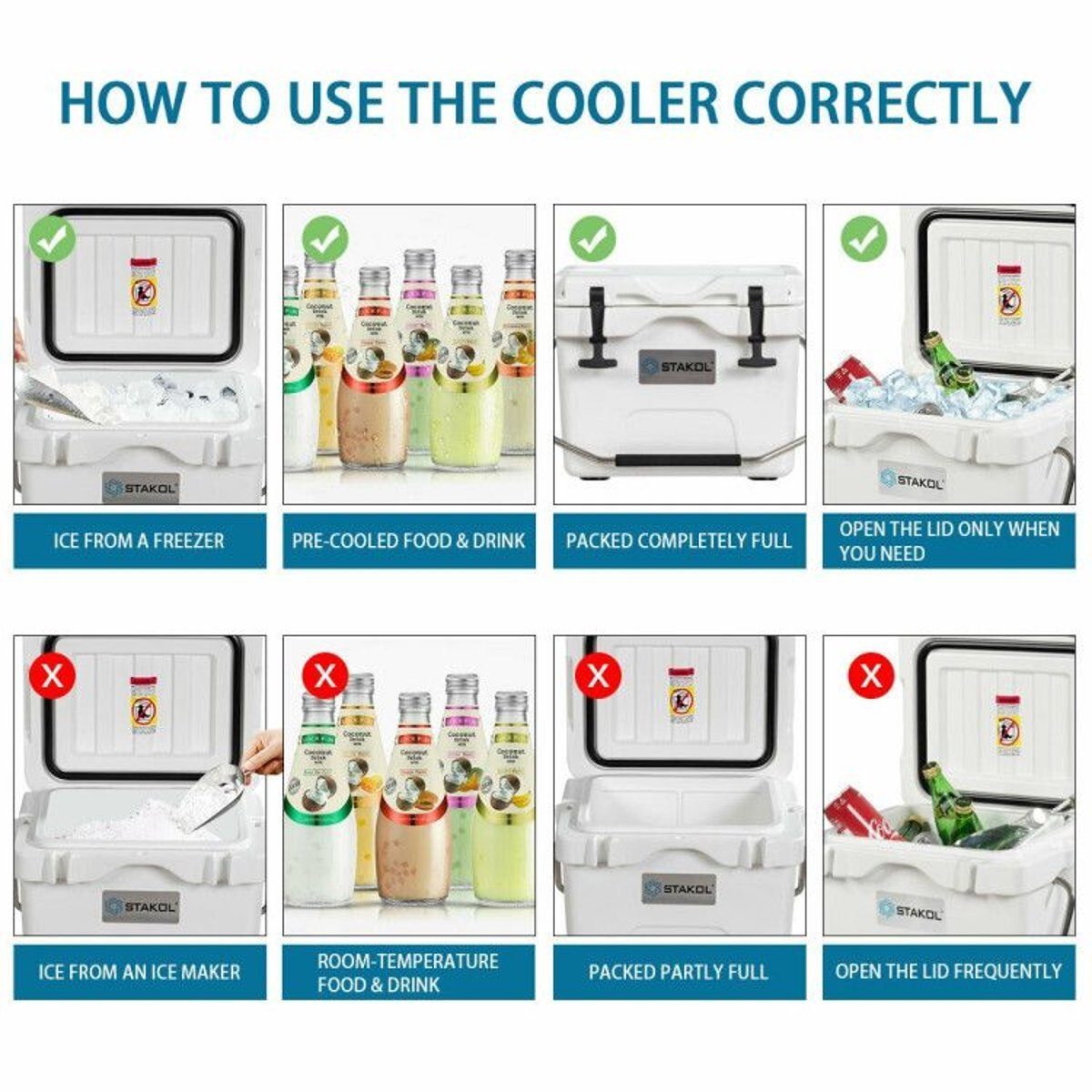 16 Quart Portable Ice Cooler with 24-Can Capacity and Dual Cup Holders — coolers, view 12