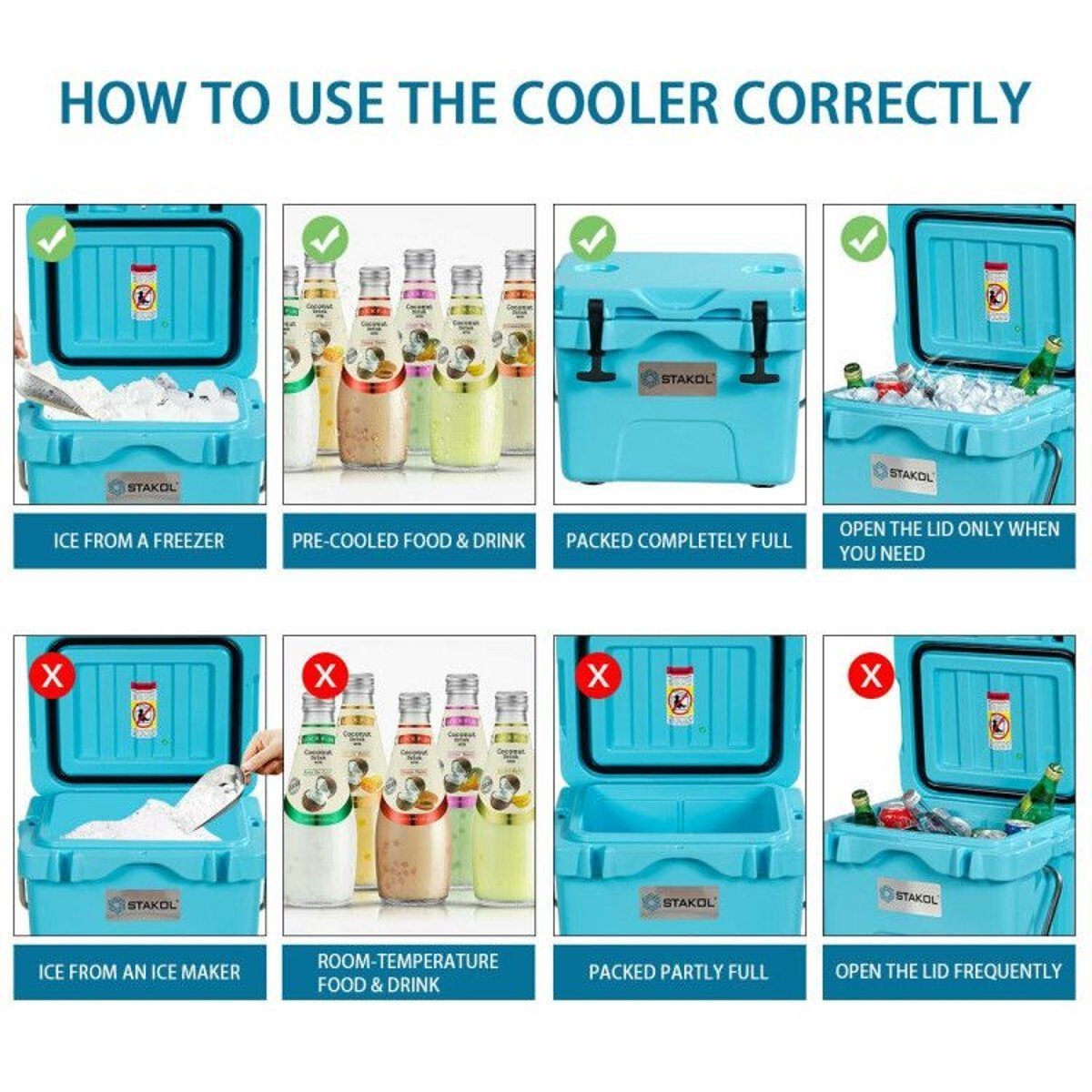 16 Quart Portable Ice Cooler with 24-Can Capacity and Dual Cup Holders — coolers, view 25