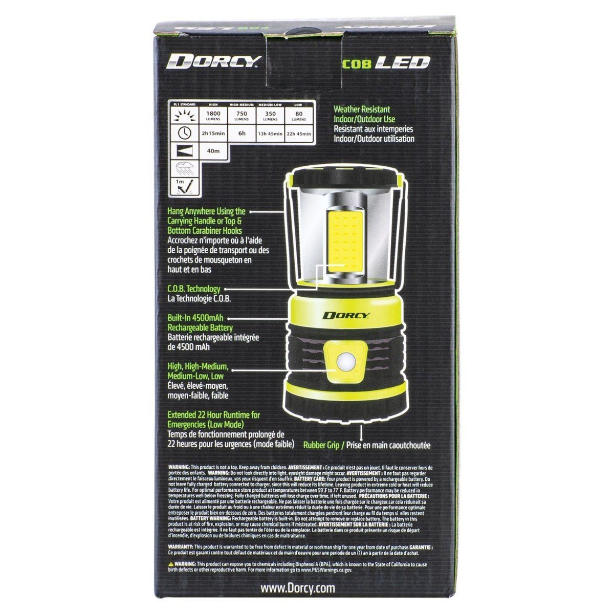 1,800 Lumen Rechargeable Area Light – USB Power & Rugged Design — camping lights lanterns