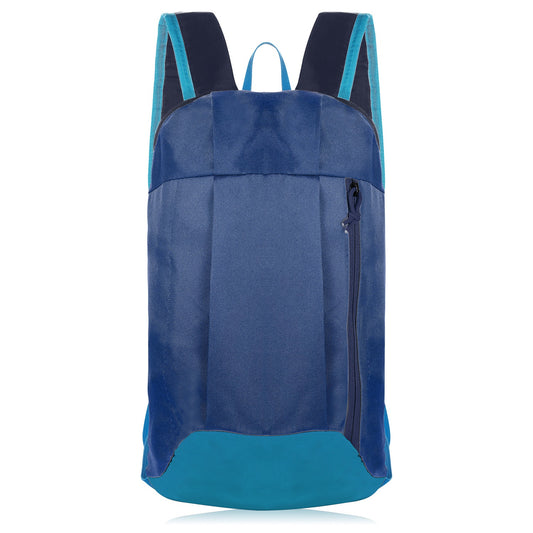 Blue and teal backpack on a white background
