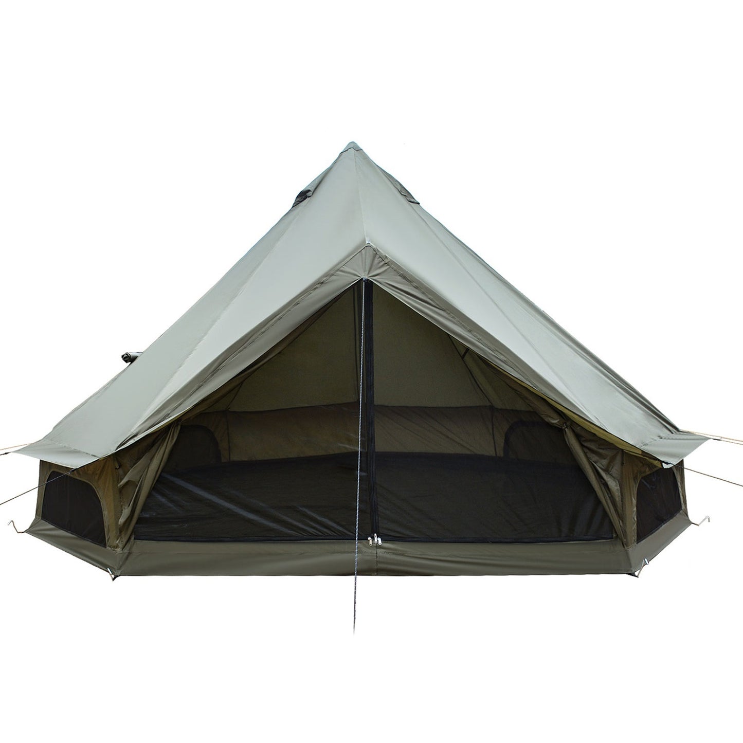 Dark Green 13.1 FT Oxford Bell Tent with Stove Jack – 4–8 Person