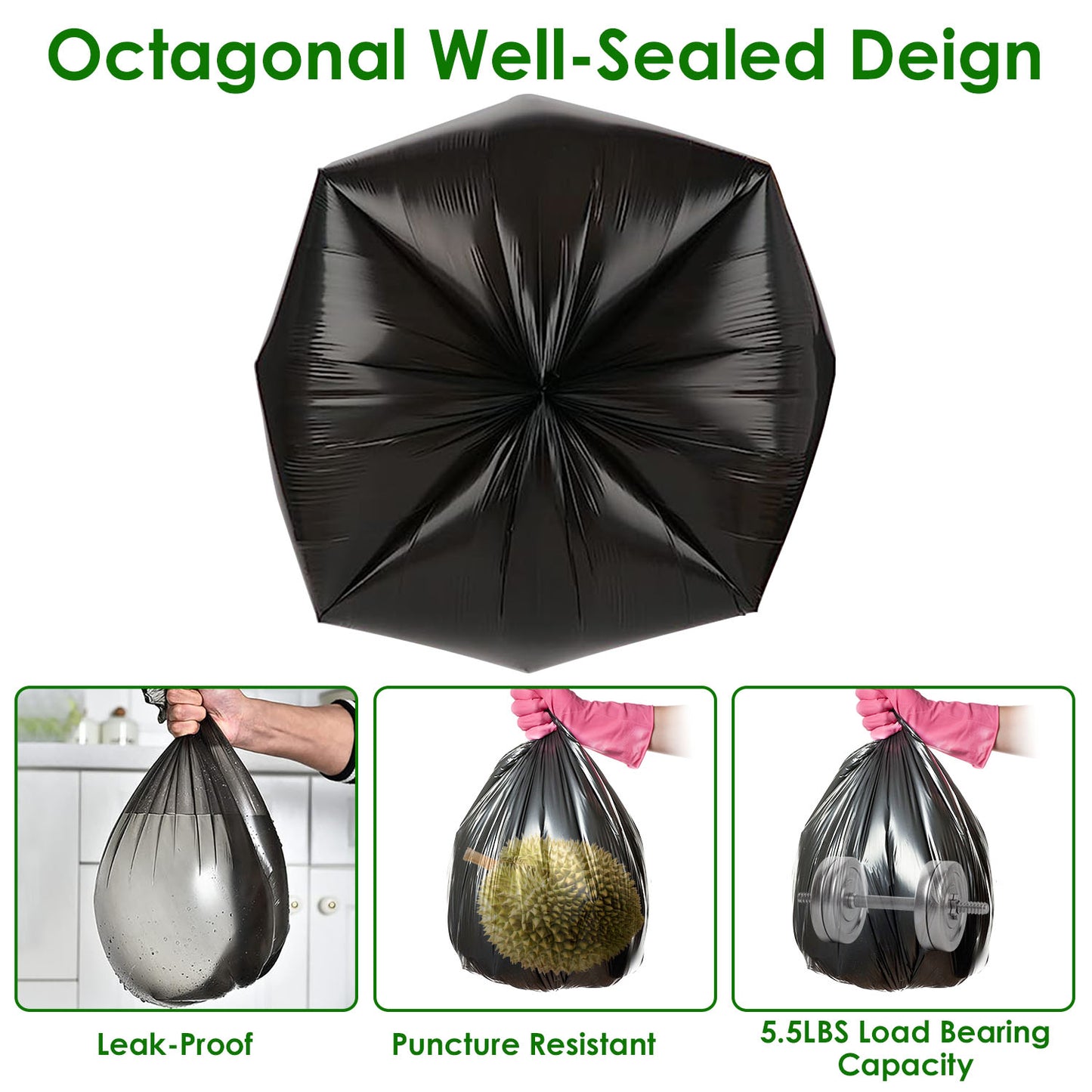 Lake Forest 5.3 Gallon Camping Trash Bags – 48 Count