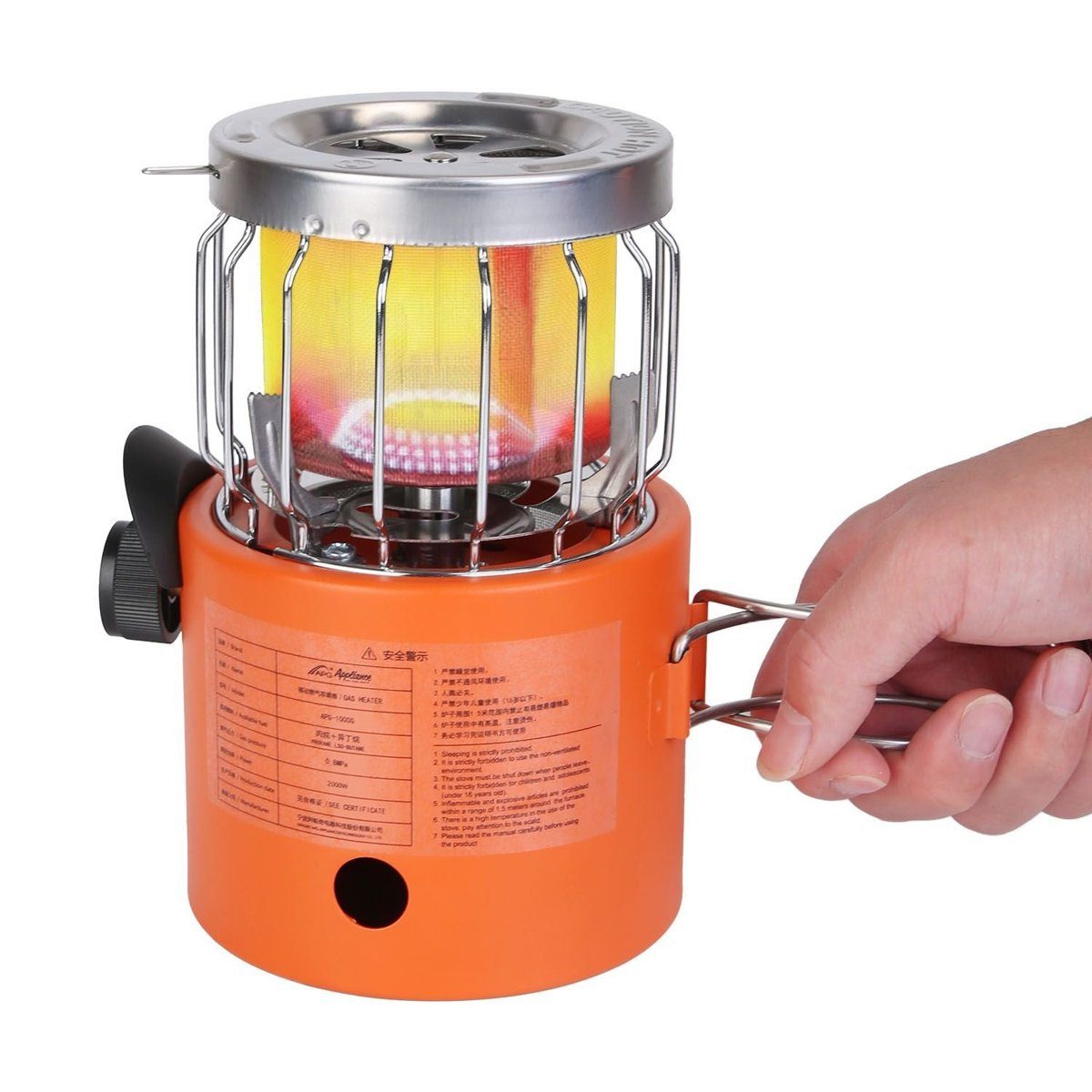 2-in-1 Portable Camping Gas Stove & Heater – Radiant Heat + Cook System — cookware dinnerware, view 12