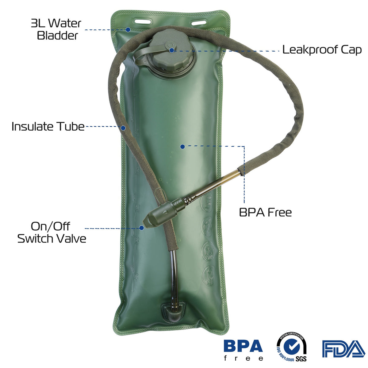 3L Hydration Vest with Water Bladder – Jungle