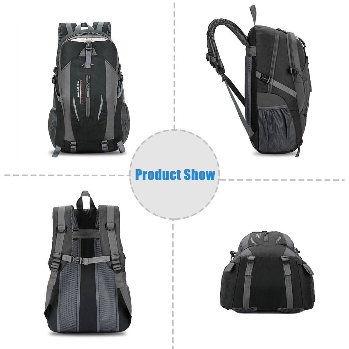 36L Lightweight Hiking Backpack - 15kg Load, 5 Colors — backpacks, back view