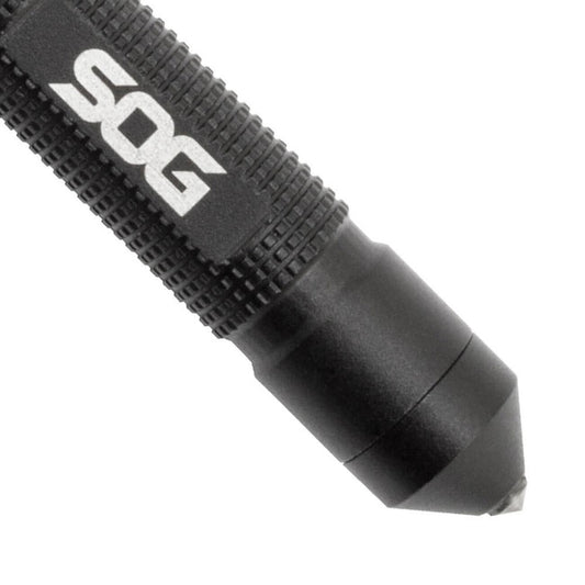 SOG Flint Compact Survival Tool - Fire Starter, Whistle, Glass Breaker — emergency tools & kits, angled view