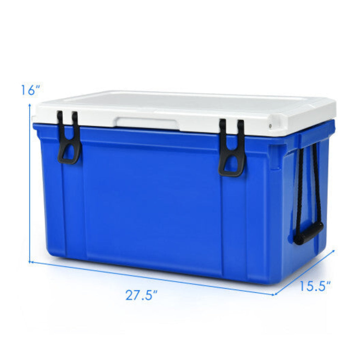 58QT Ice Chest Cooler – Heavy-Duty Camp with 4-Day Retention (Blue/White) — coolers, detail