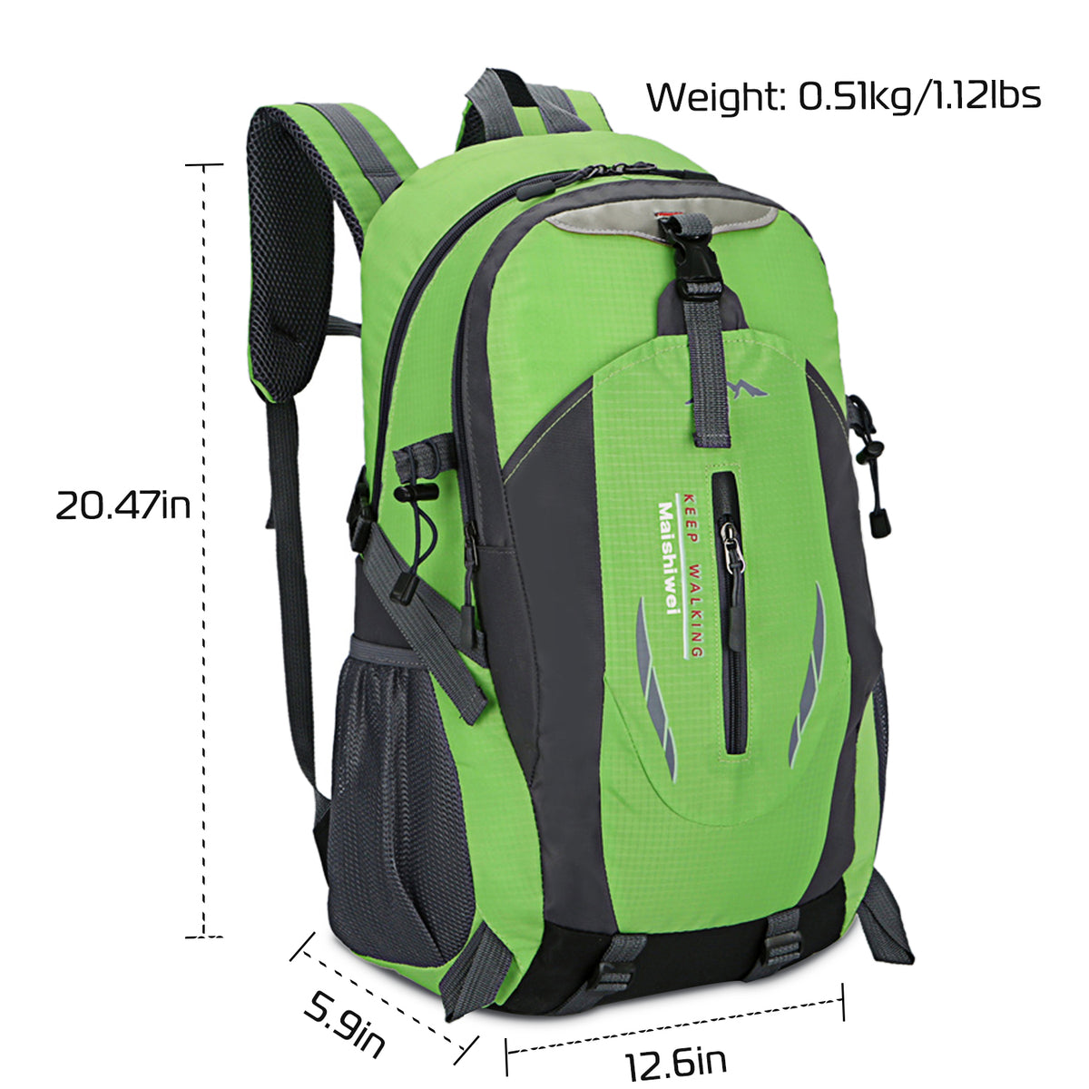 36L Outdoor Hiking Backpack – Green