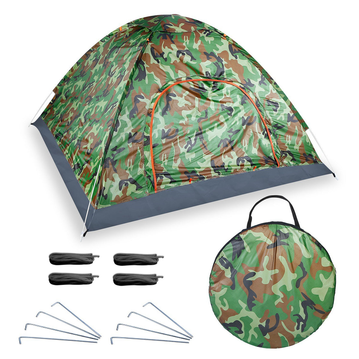 Camouflage 3–4 Person Instant Pop-Up Camping Tent