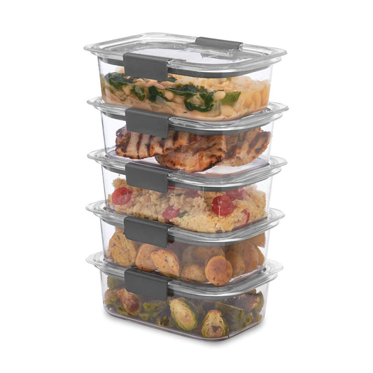 5-Pack 3.2-Cup Leak-Proof Tritan Food Storage Containers (Vented, Stackable) — storage, front view