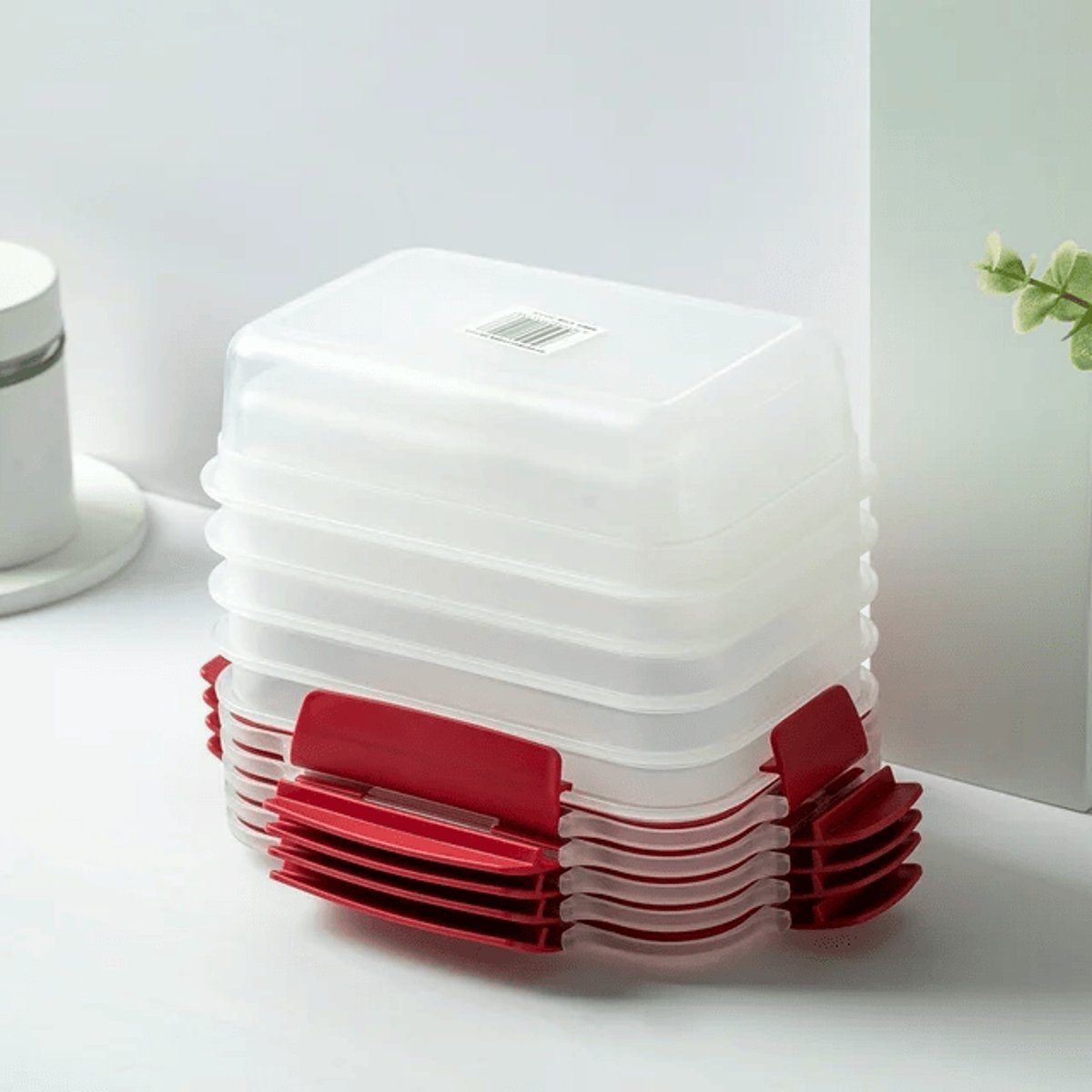 5-Pack Stackable Food Storage Containers - Airtight & Leakproof (Snap-Lock Lids) —
