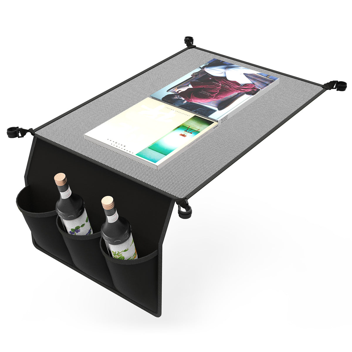 Hanging Camping Table Storage Net with 3 Side Pockets