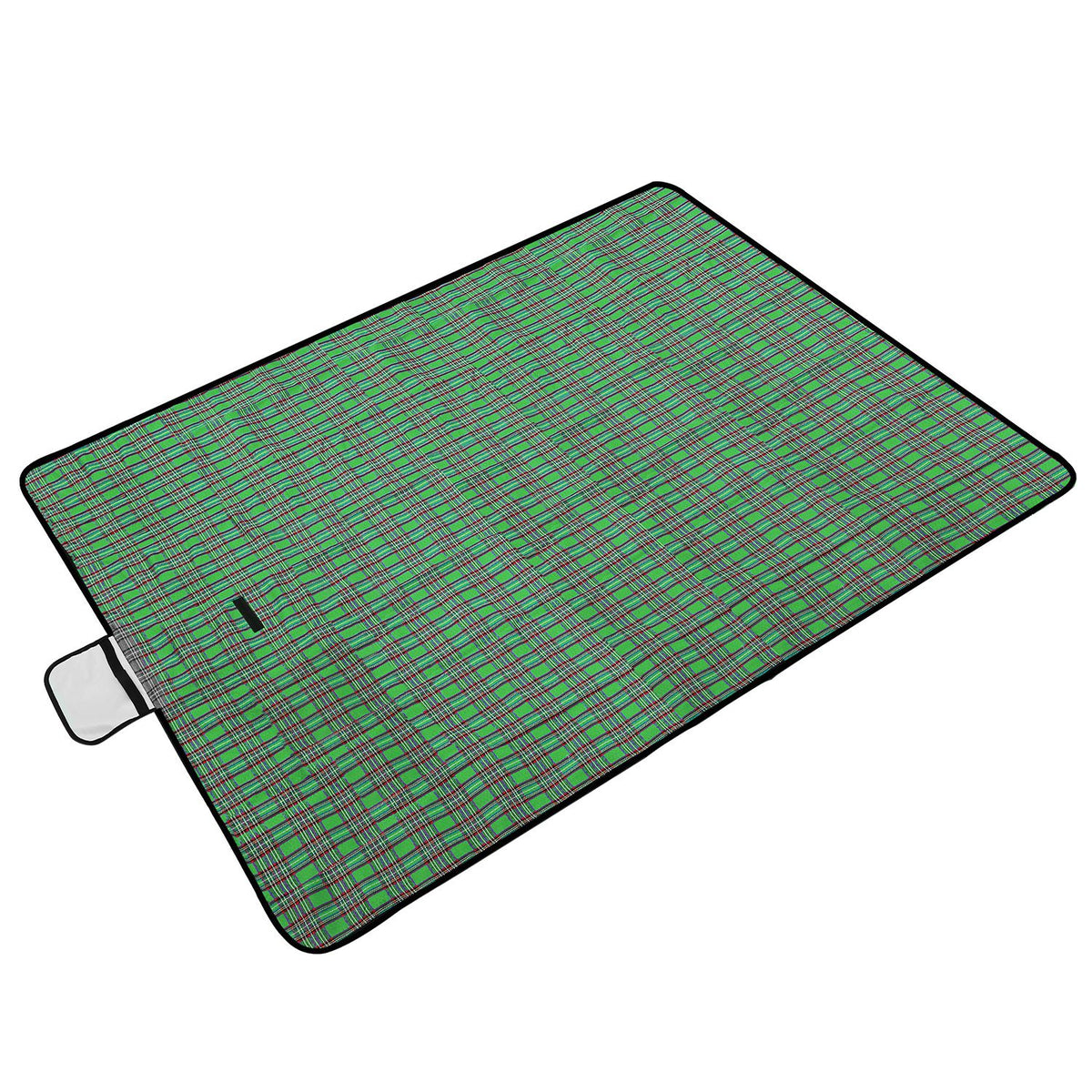Green Plaid 60" × 78" Waterproof Picnic Blanket