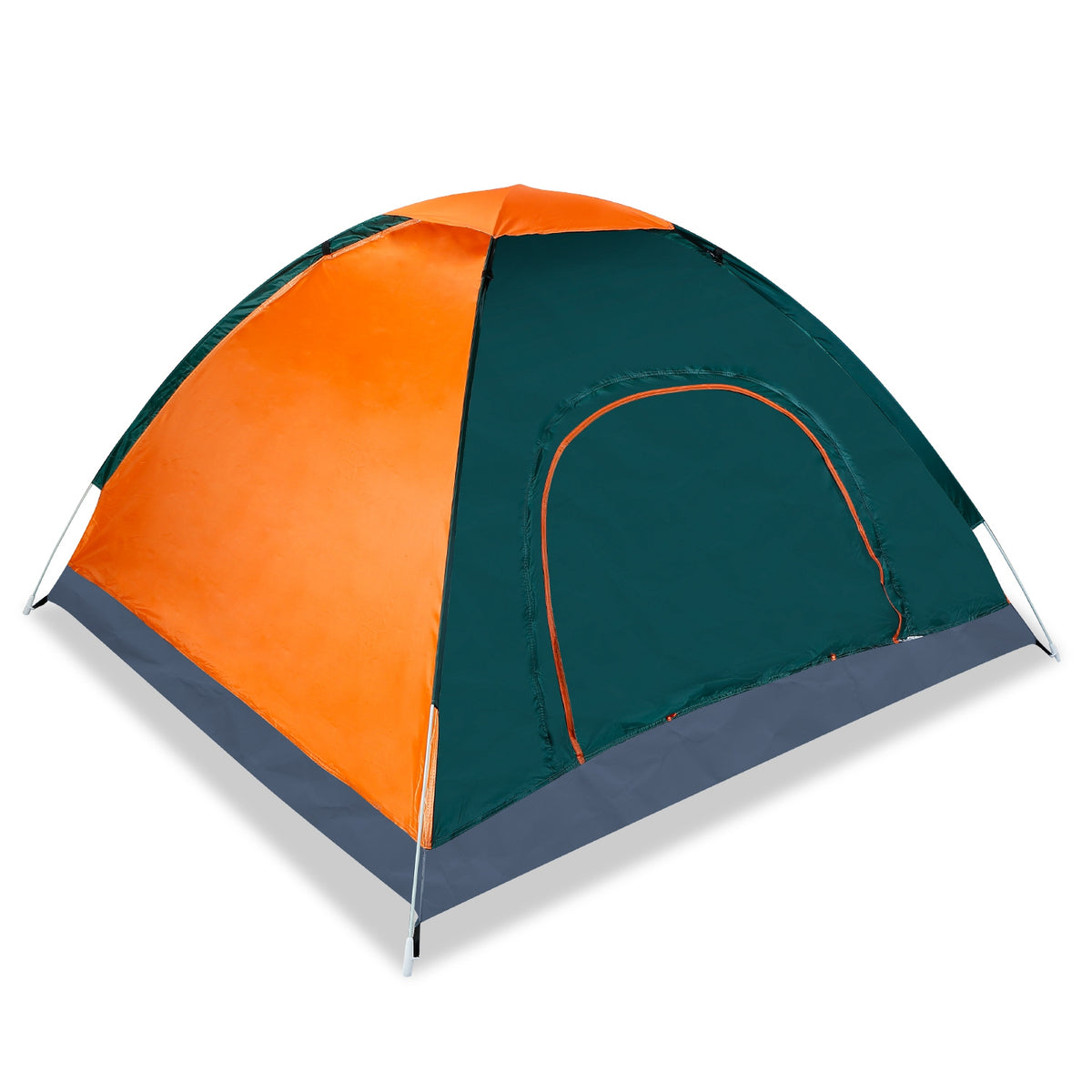 Orange 3–4 Person Instant Pop-Up Camping Tent