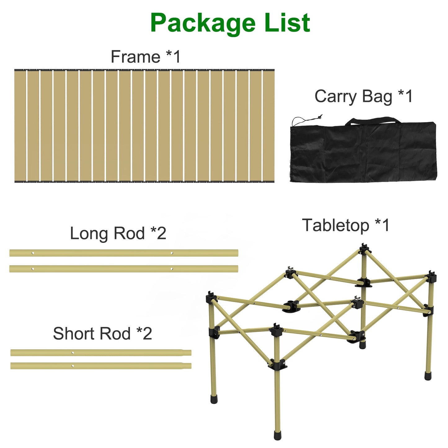 Lake Forest Folding Camping Table with Carry Bag