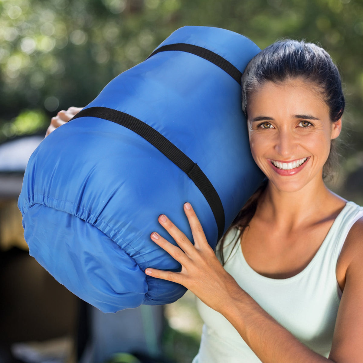 2-Person 3-Season Double Sleeping Bag with Carry Bag