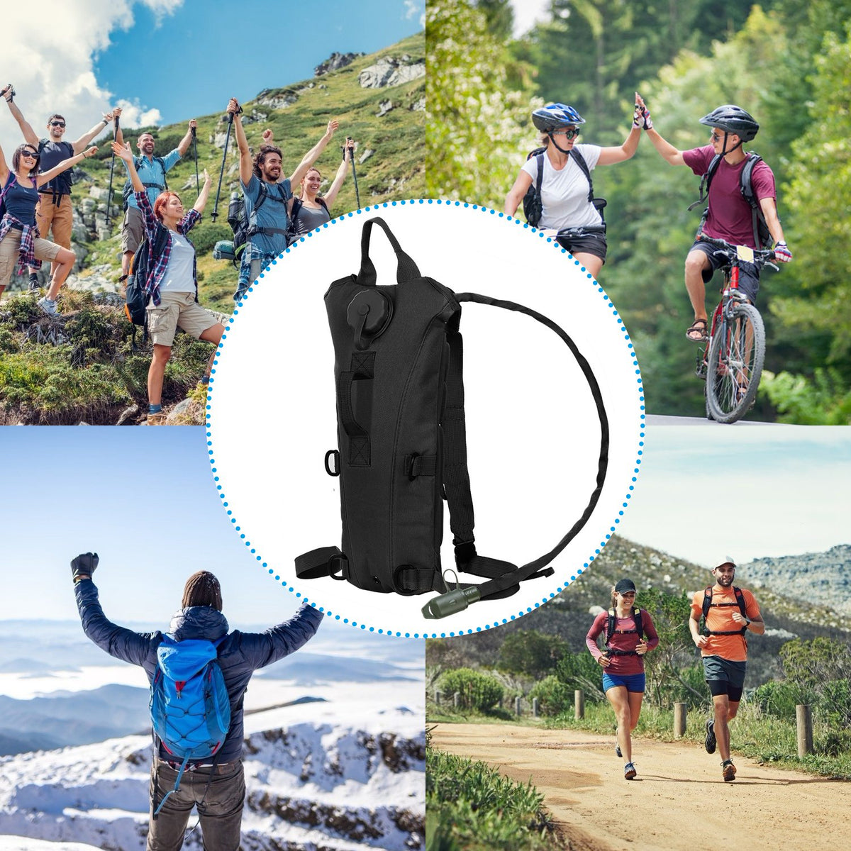 3L Hydration Vest with Water Bladder – Black