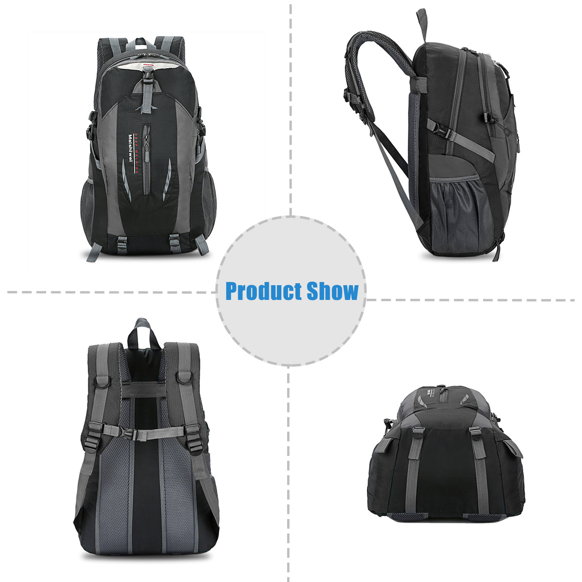 36L Outdoor Hiking Backpack – Black