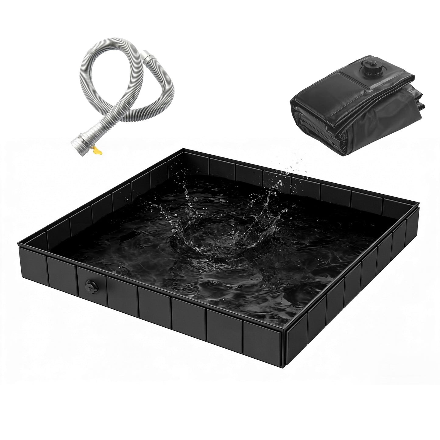 Lake Forest 41-Inch Portable Foldable Camping Shower Base with Drain Hose