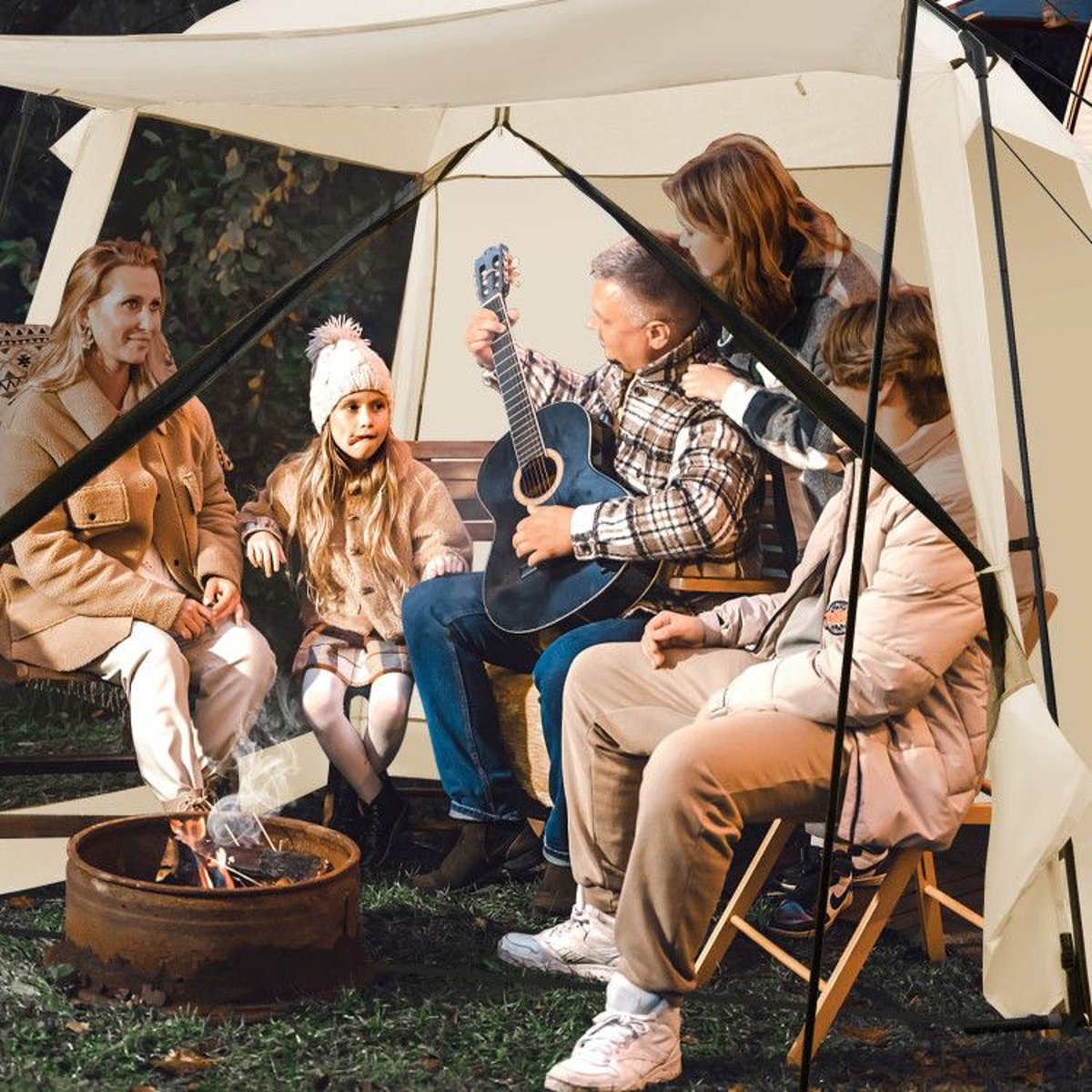 8-10 Person Screen House Tent with 2000mm Waterproof PU Coating — tents, lifestyle