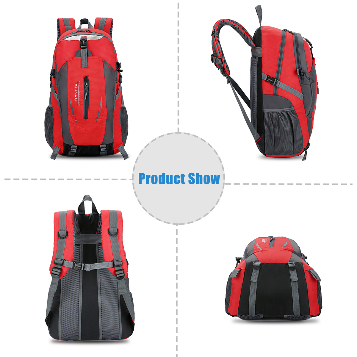 36L Outdoor Hiking Backpack – Red