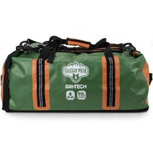 Dri-Tech 90L Dry Duffle Backpack - IP65, Floating, Wet/Dry Pockets — multi-color, duffel bags, front view