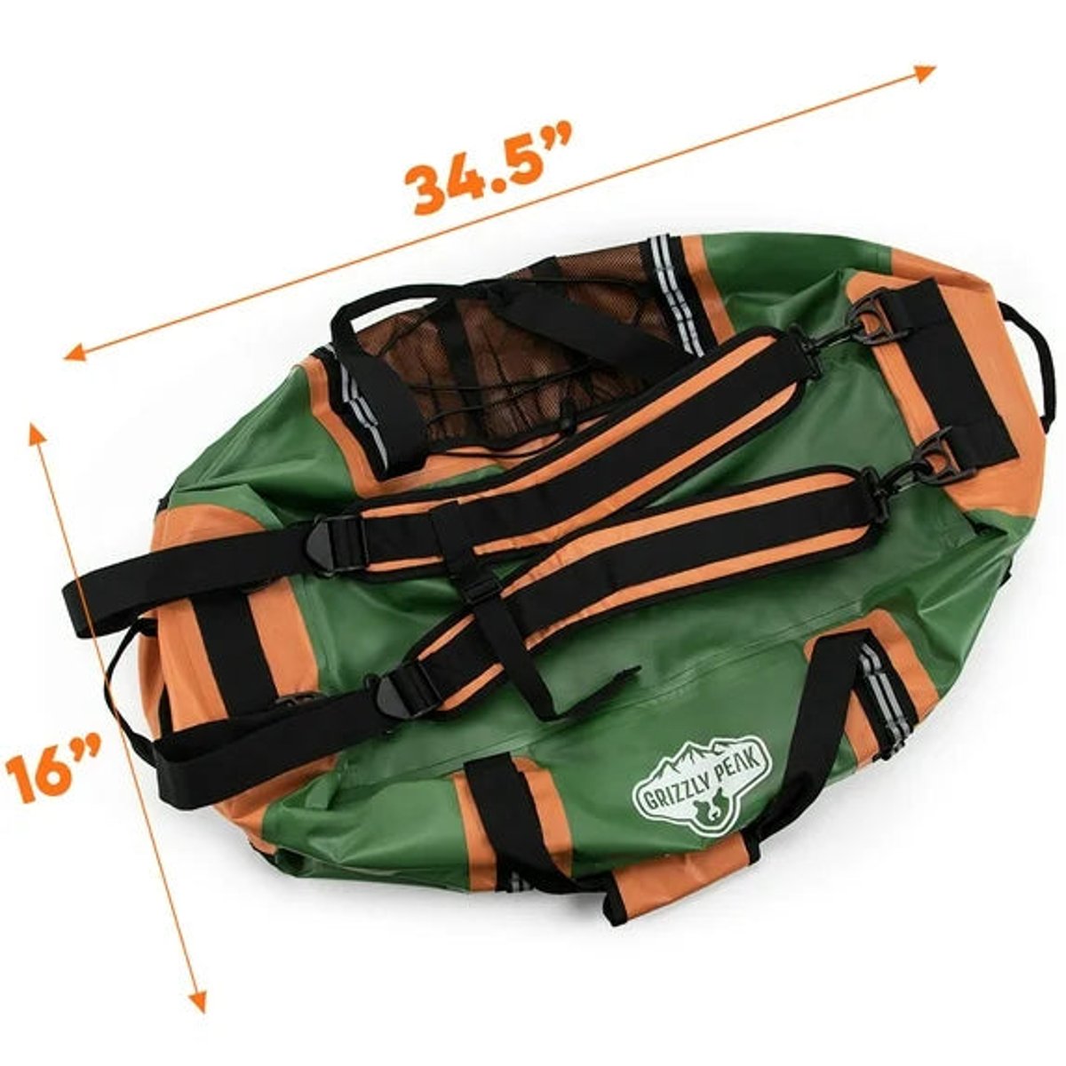 Dri-Tech 90L Dry Duffle Backpack - IP65, Floating, Wet/Dry Pockets — duffel bags