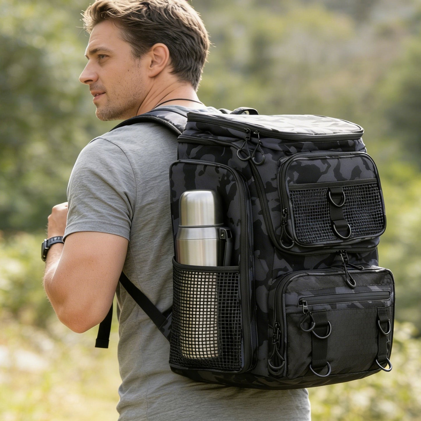 Lake Forest 42L Outdoor Camping & Hiking Backpack with 16 Pockets