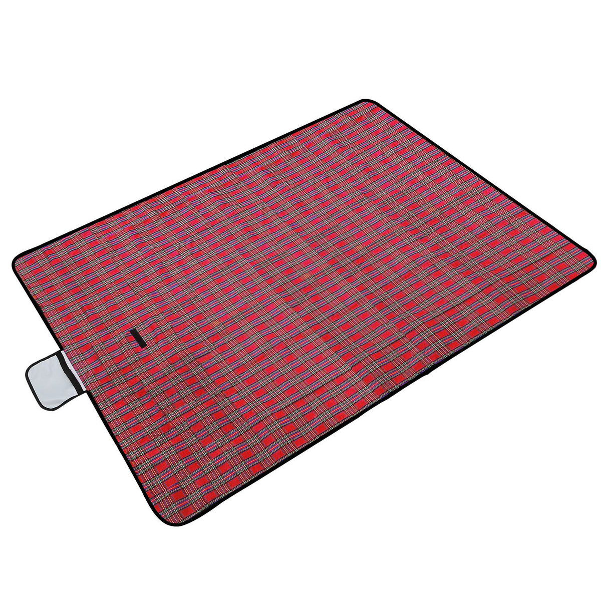 Red Plaid 60" × 78" Waterproof Picnic Blanket