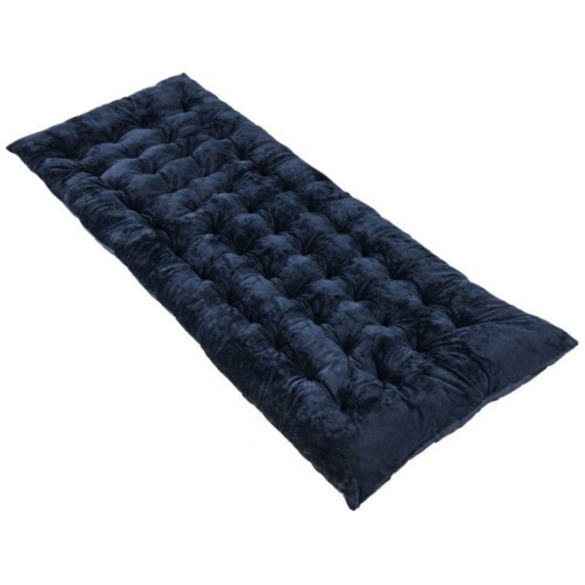 Sleeping Cot Cushion Pad – Soft Breathable Mat for Outdoor Cots (Navy/Gray) — navy,