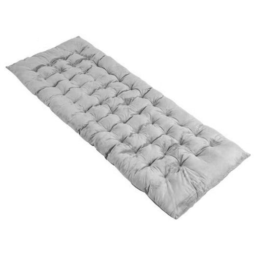 Sleeping Cot Cushion Pad – Soft Breathable Mat for Outdoor Cots (Navy/Gray) — gray, cots, front view