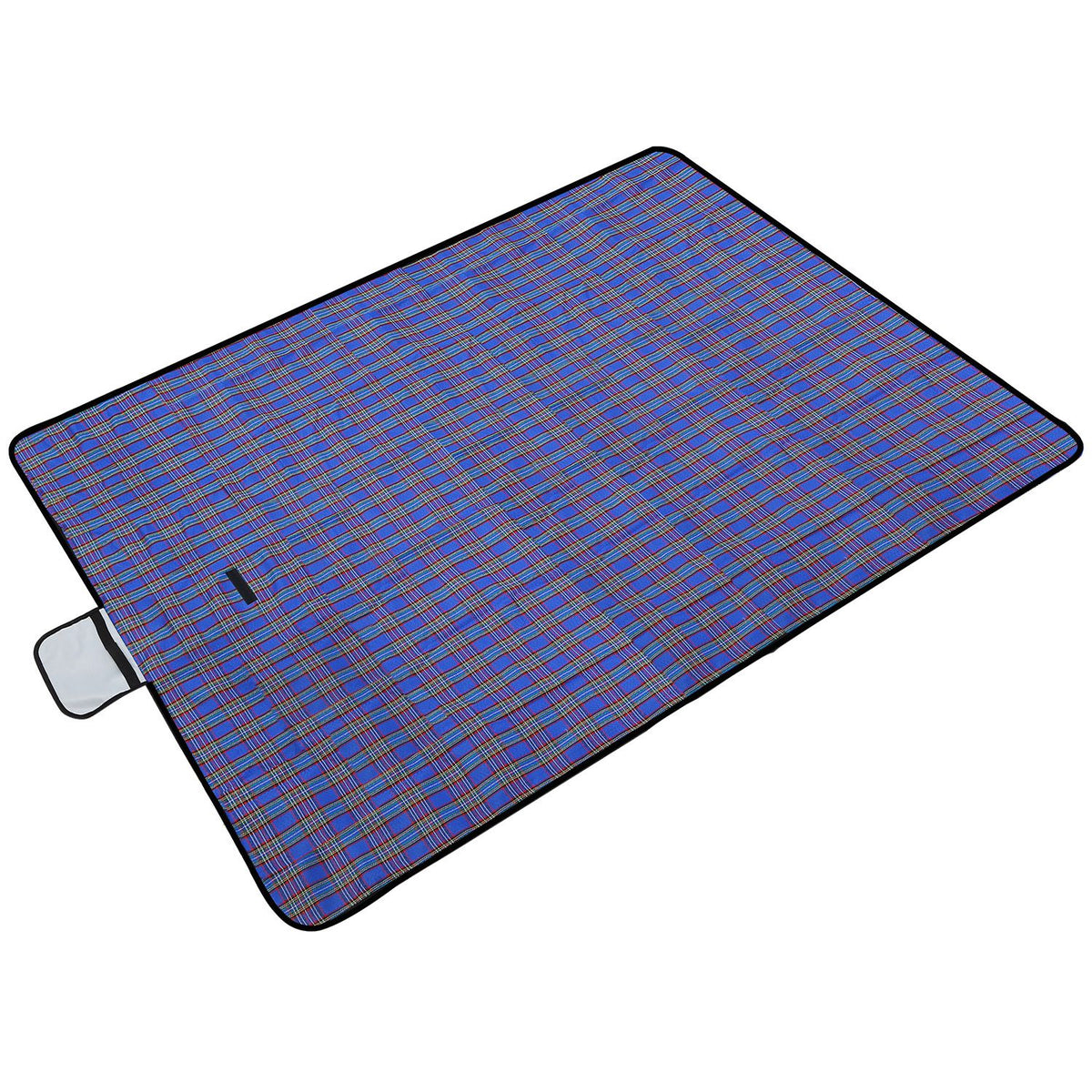 Blue Plaid 60" × 78" Waterproof Picnic Blanket
