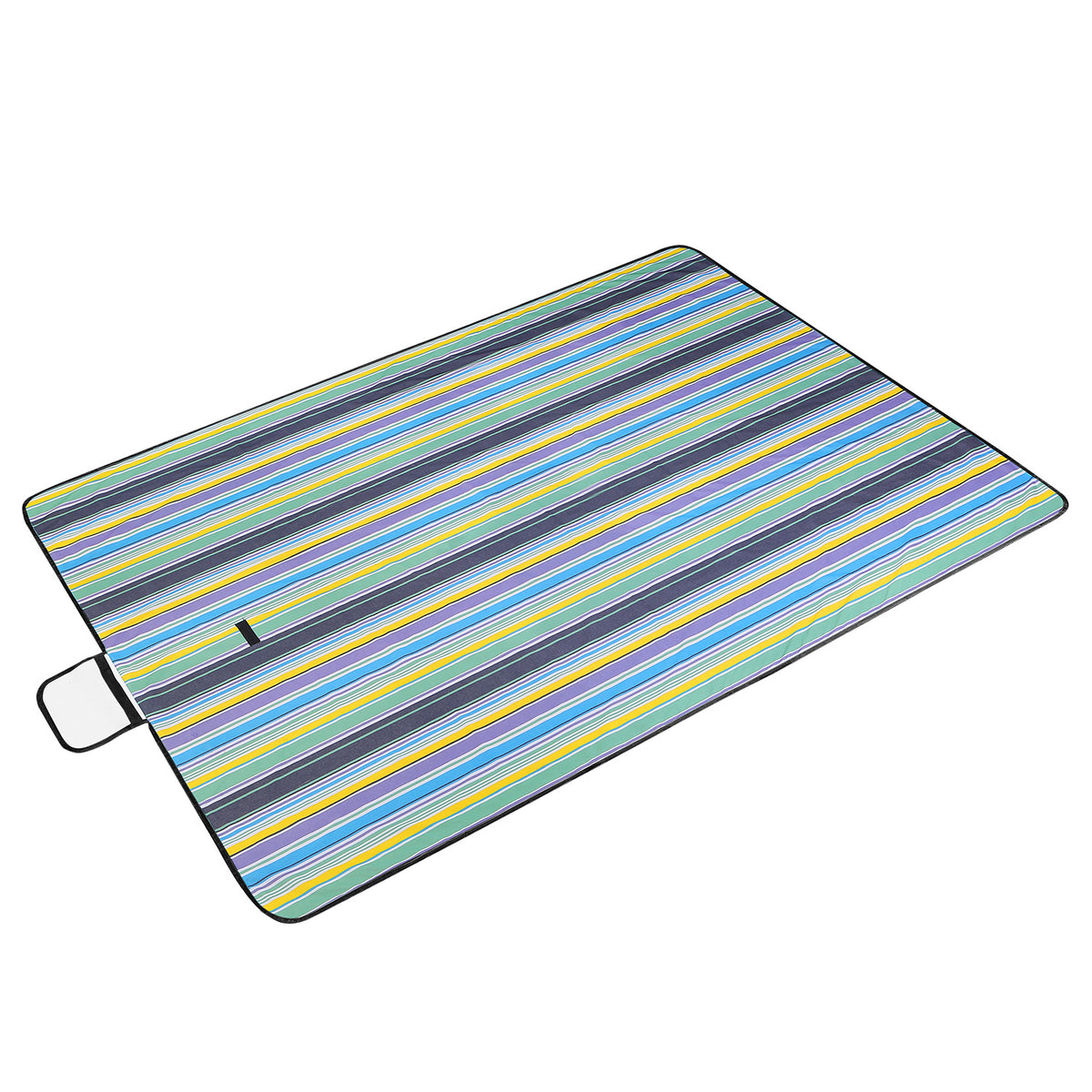 Blue Stripe 60" × 78" Waterproof Picnic Blanket