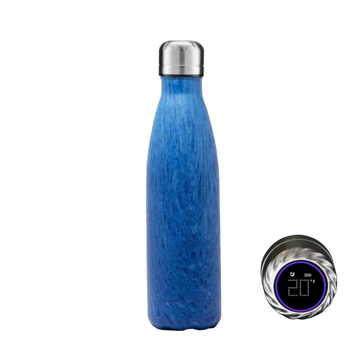 Aquaala UV Sterilizing Water Bottle with Temperature Display Cap — rain #9, bottles