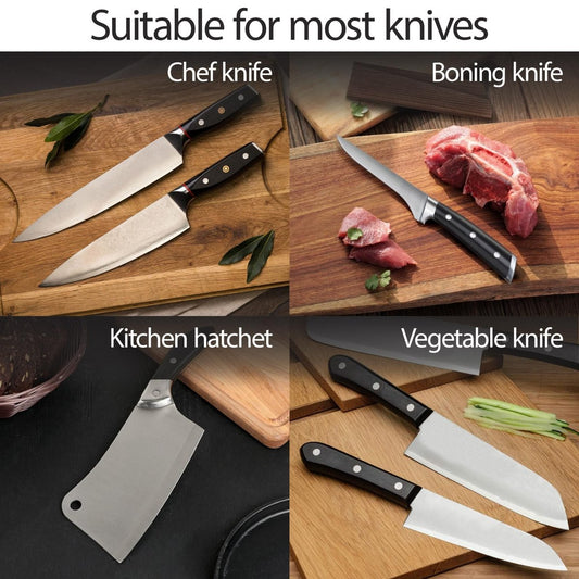 3-Stage Knife Sharpener - Diamond, Coarse & Fine (Ask Gecko) — manual sharpeners, angled view