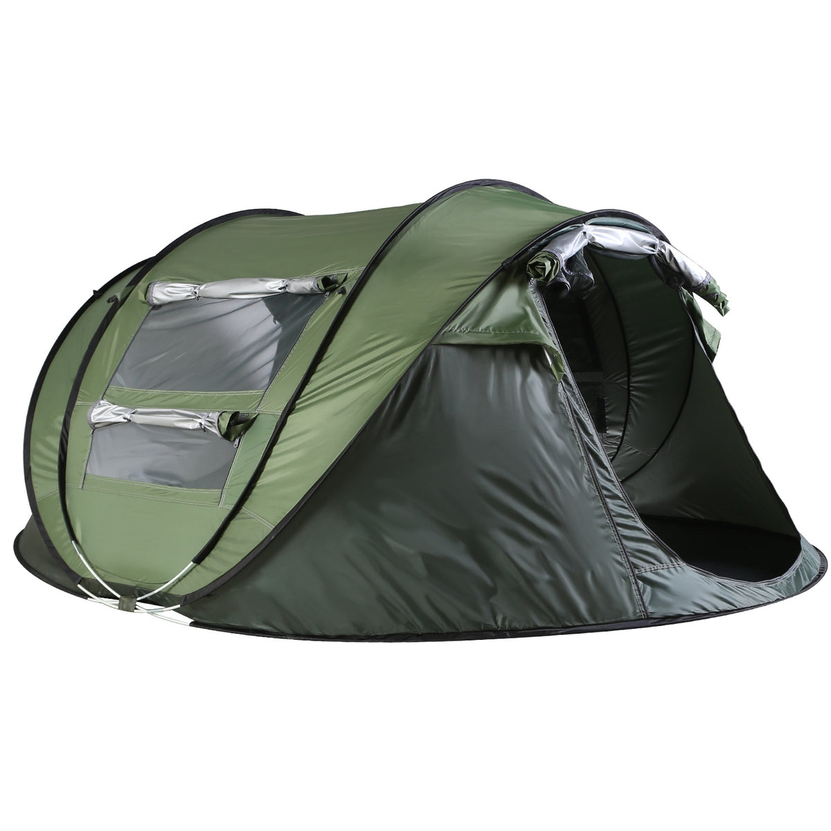 Green 5–8 Person Automatic Pop-Up Camping Tent